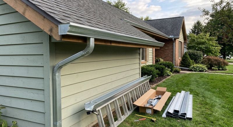 Steel Rain Gutter Installation in Roseville, CA